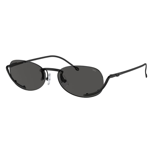New DIESEL Black Semi Rimless Round DL1004 109/87 Sunglasses Women - Picture 1 of 6
